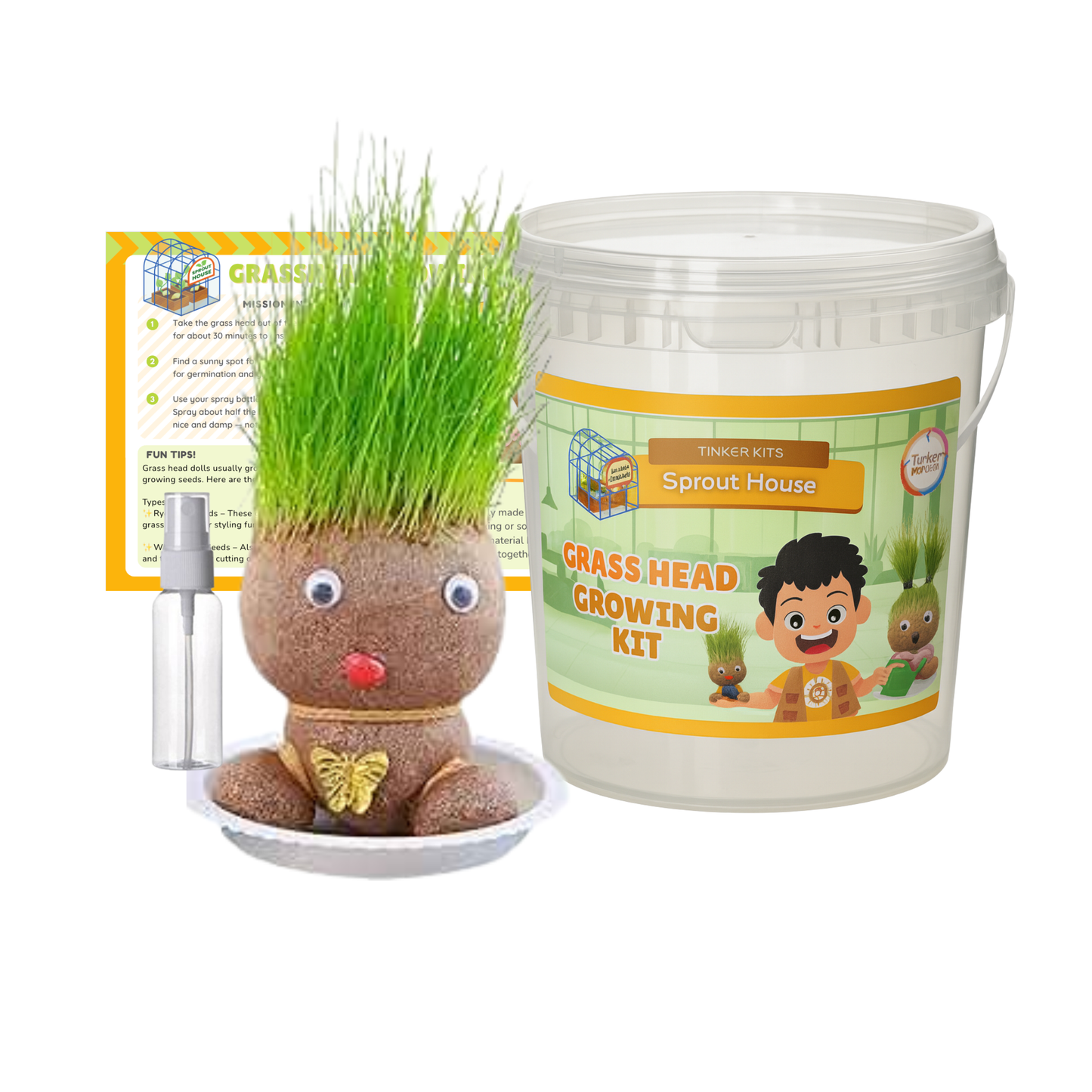 Grass Head Growing Kit